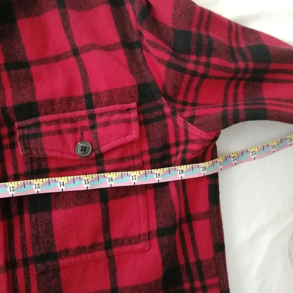Abercrombie and Fitch Men's Heavyweight Flannel Plaid Shacket Shirt Jacket Small - Picture 13 of 15